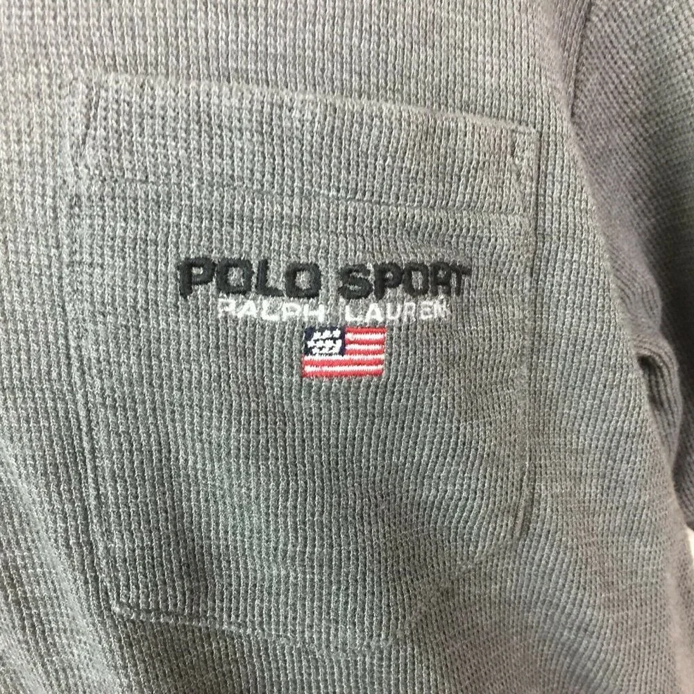 Polo Sport Ralph Lauren Mens Gray Short Sleeve Polo Shirt Size Medium